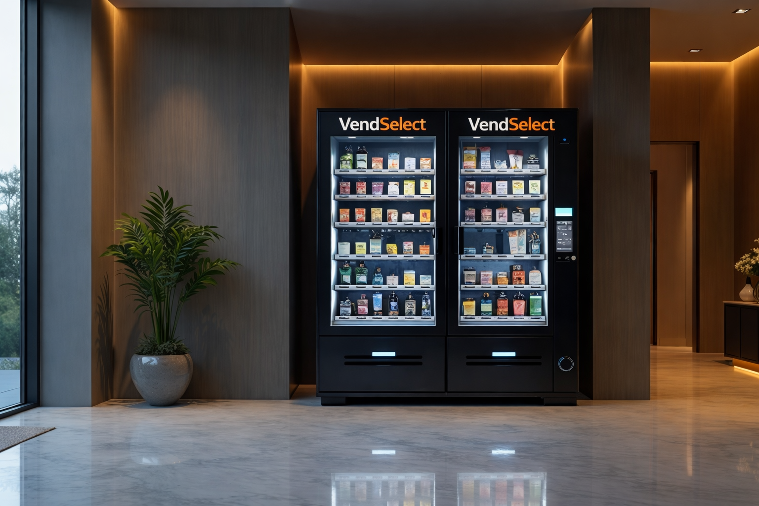 VendSelect vending machines in an apartment complex common area