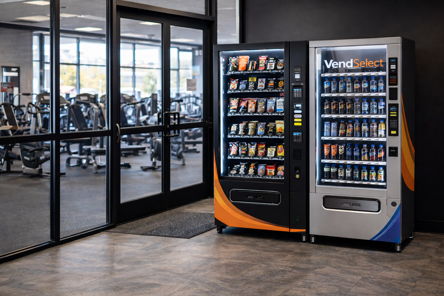 VendSelect vending machine in a gym environment
